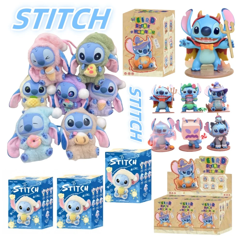 

Stitch Eat Something Before Sleep Series Plush Blind Box Vinyl Toys Cute Doll Mystery Box Bag Pendant Decor Gift