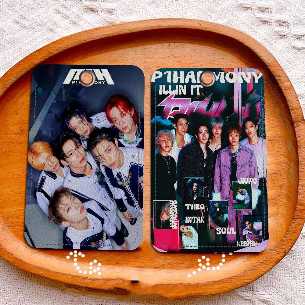 Custom P1Harmony KPOP Personalised Holder Suitable For Bank Card,Subway, Bus Card Wallet Card Case Badge Holder Keychain