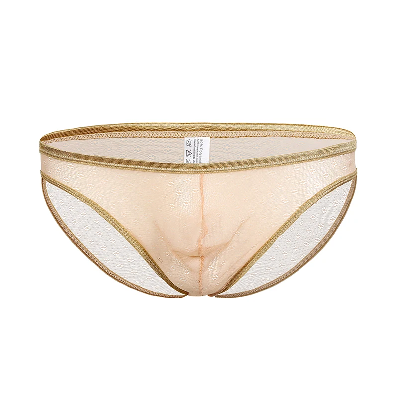 2019 Men Underwear Sexy Mens Briefs Transparent Lace Penis Pouch Underwear Sexy Superstretch Men's Bikini Underwear