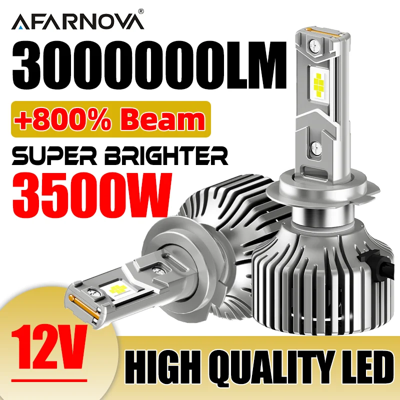 

H7 Led Bulb Canbus H1 H8 H9 H11 Fog Lights 9006 Hb4 9005 Hb3 Led Lamps 300000LM 3500W 3D Auto 6000K Super Brights For LED Lights