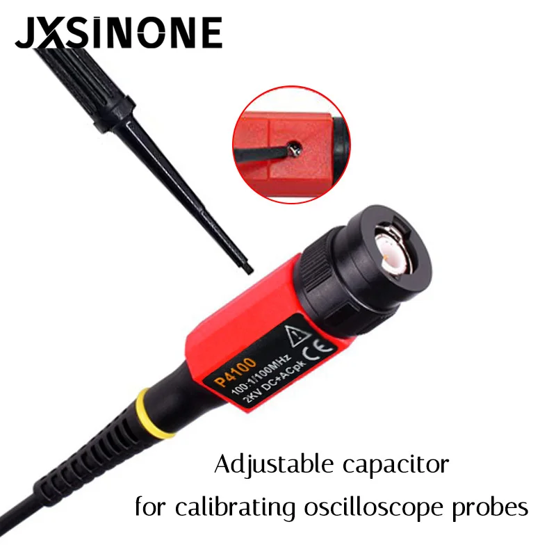 JXSINONE P4100 100MHz High Voltage Oscilloscope Probe 2KV with Accessory Kit 2000V 100:1 100X