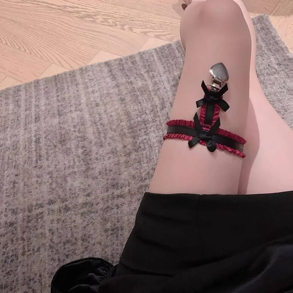 High-quality Elastic Thigh Chain Sexy Bowknot Leg Loops Leg Accessories Lolita Leg Rings