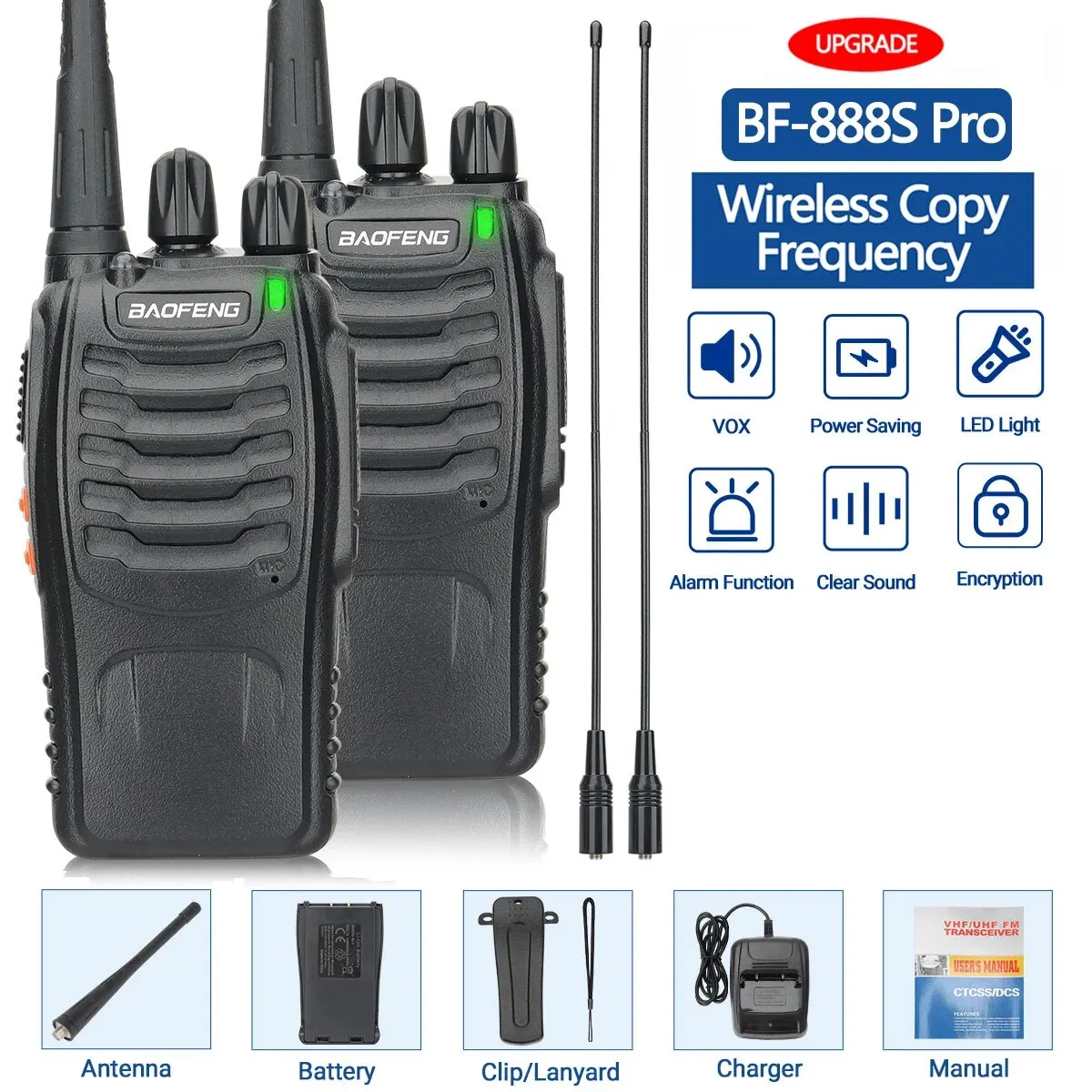 Baofeng BF-888S プロトランシーバーワイヤレスコピー周波数長距離