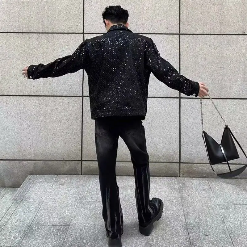 

Mens Jacket Coat Juicy Atom Scientific Innovation Technology Modern Futuristic Design Sleek Streamlined Cutting-Edge Advanced Bf