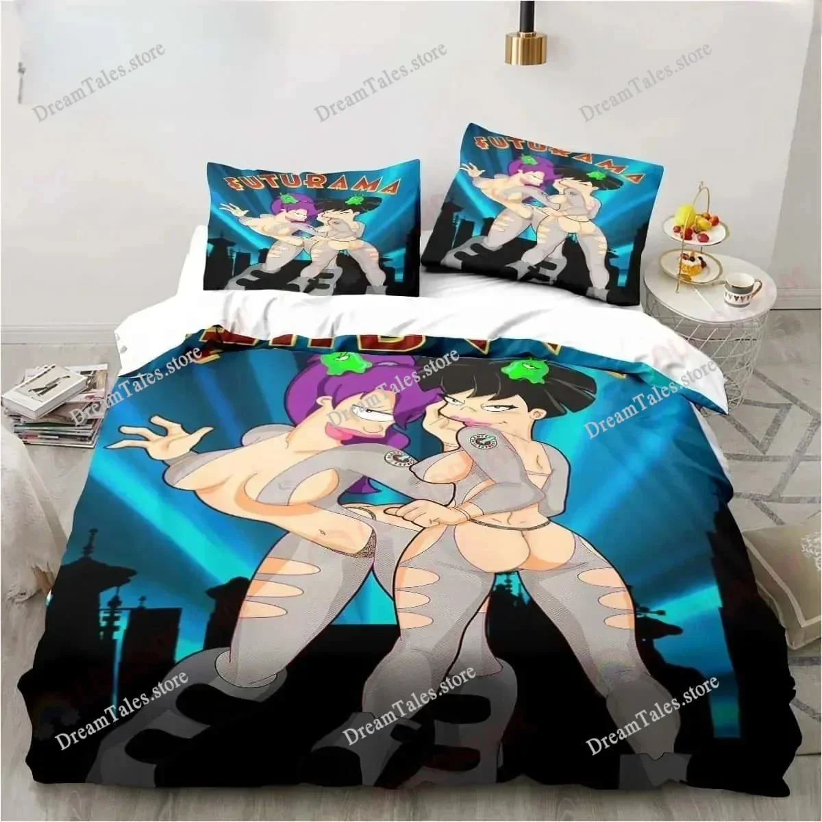 3D Cartoon Futuramas Bender Poster Bedding Set Sheet King Twin Double Child Bedding Set Mircofiber or Polyester Duvet Cover Set