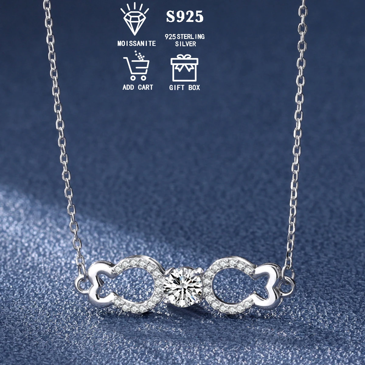 

Sterling Silver S925 0.5ct Moissanite Fish Necklace for Women Personalized Simple Luxurious High Versatile Pendant Holiday Gift