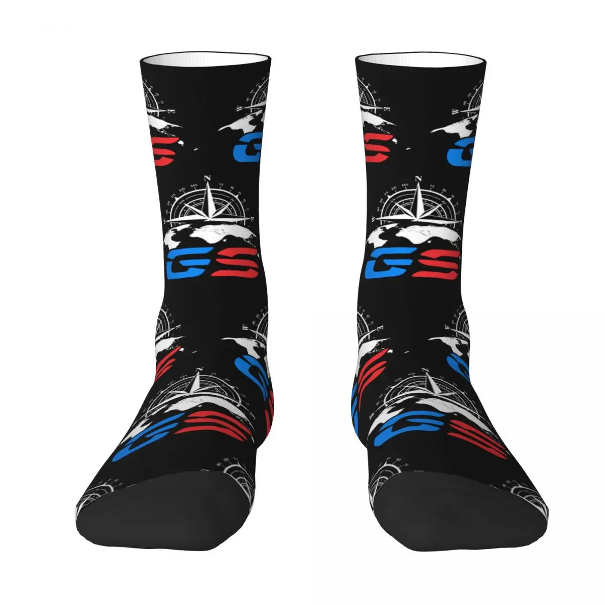 GS World Compass Motor Socks Cute Breathable R1250GS Socks Motor Biker Middle Tube Socks Suprise Gift Idea