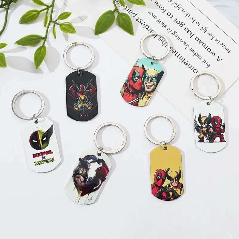 Deadpool Wolverine Keyrings Alloy Keychains Key Pendants Metal Student Delicate Creative Car Accessories Versatile Jewelry Gifts