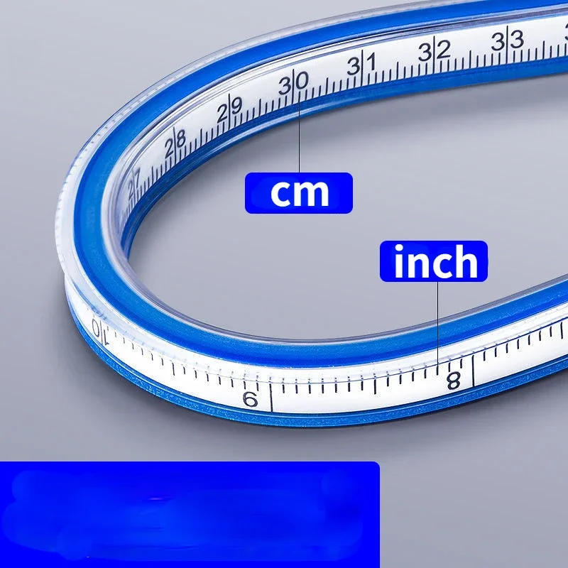 Flexible Curve Ruler Drafting Drawing Tool Serpentine Plastic School Office Supplies 30cm 40cm 50cm 60cm