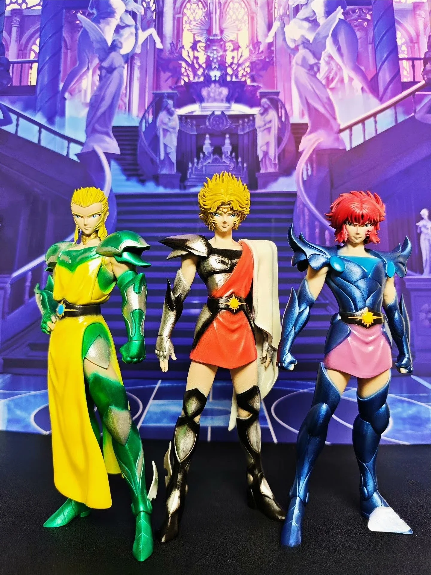 

Saint Seiya Abel and His Coronis Saints: Aldoras of Carina, Berenike of Coma Berenices, Jaoh of Lynx Loki Model Figures