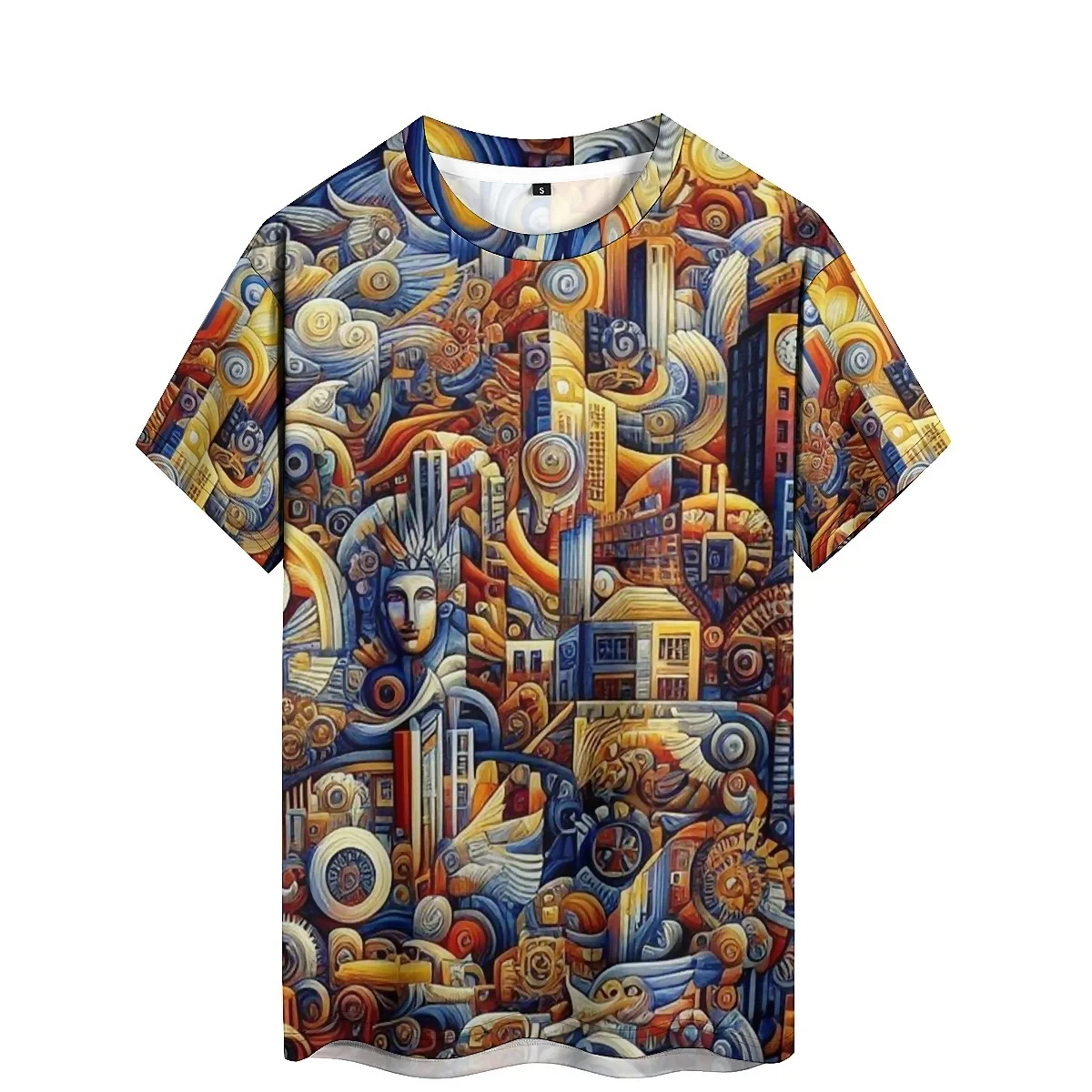 

2026 New Men's Gothic Style 3D Printed Short-Sleeve T-Shirt - 3D Detail, Loose Fit, Smooth Fabric