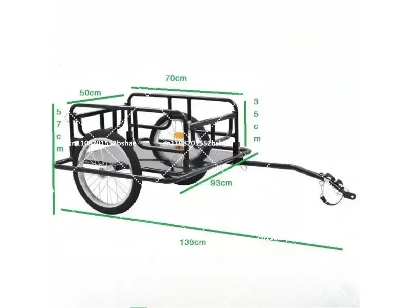 Folding Bicycle Cargo Trailer with 16 Inch Wheels for Utility and Pet Transport