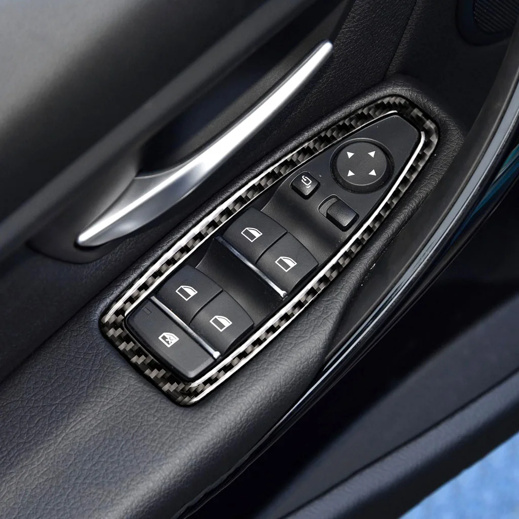 4PCS Car Door Window Switch Frame For BMW F20 F30 F34 F36 F48 1 3 4 Series Decorative Cover Auto Parts