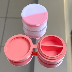 10Pcs Silicone Jar 1/2 Bottle Nonstick Container 7ml/10ml Face Cream Jars Oil Storage Box Makeup Case Home Accessories