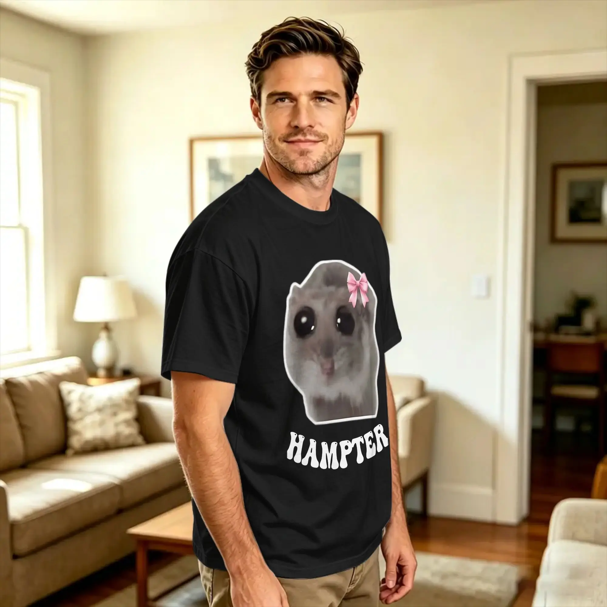 Hampter Sad Hamster Meme Hamster Lover Oddly Specific Memes T Shirt Summer  Fashion T Shirts Cotton O-Neck Oversize Clothing
