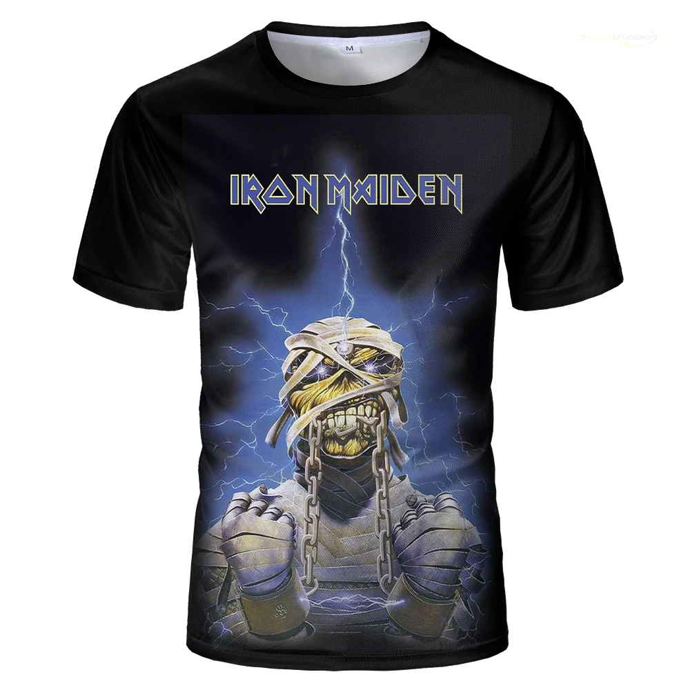 2024 Punk T-shirts For Men And Women Heavy Metal Rock Band Retro Clothing Summer Loose Tee Short Sleeve Oversized Hip Hop Tops image 4