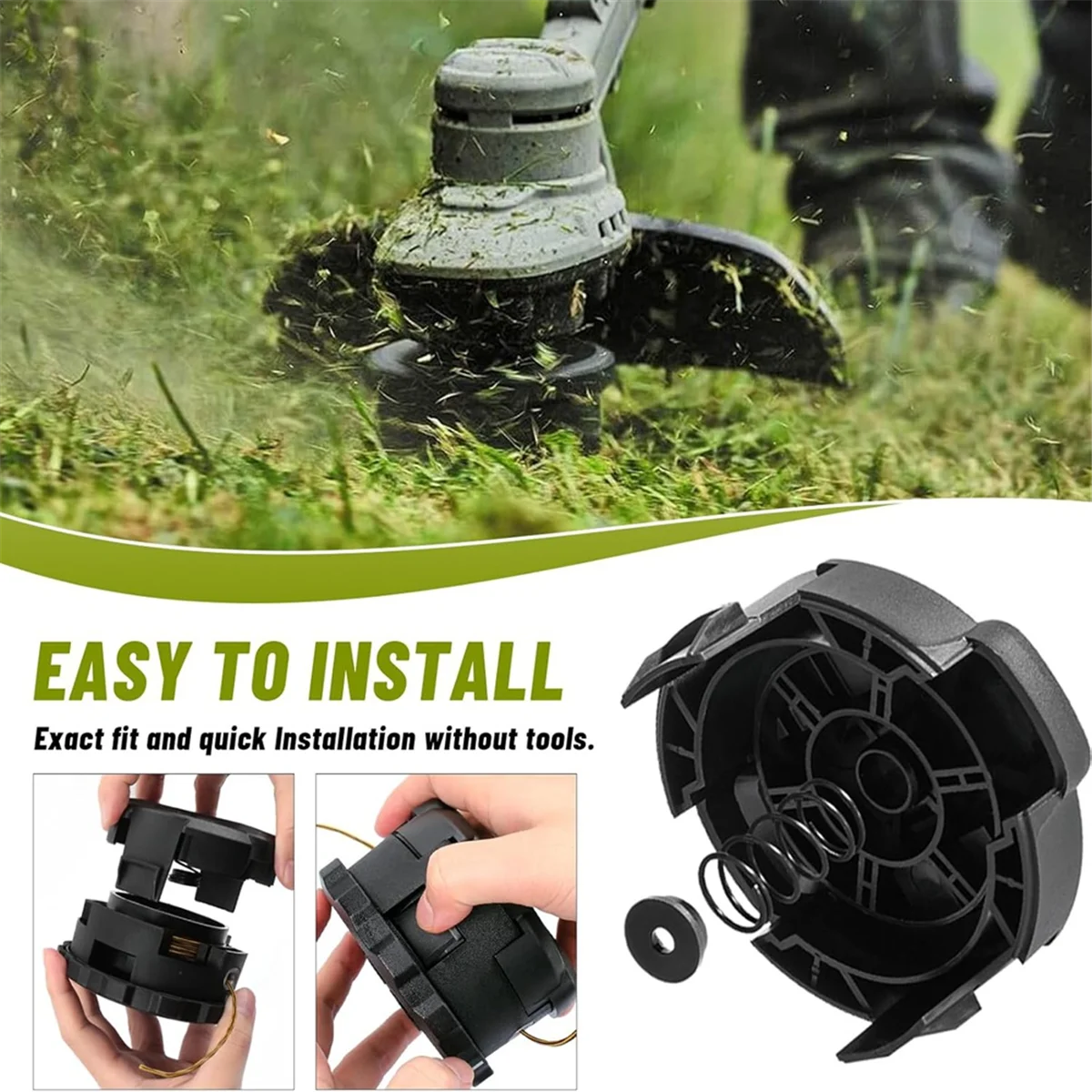 

ABYA DWO1DT995 Weed Trimmer Head Replacement for String Trimmer Head Parts, Weed Head Attachments 2set