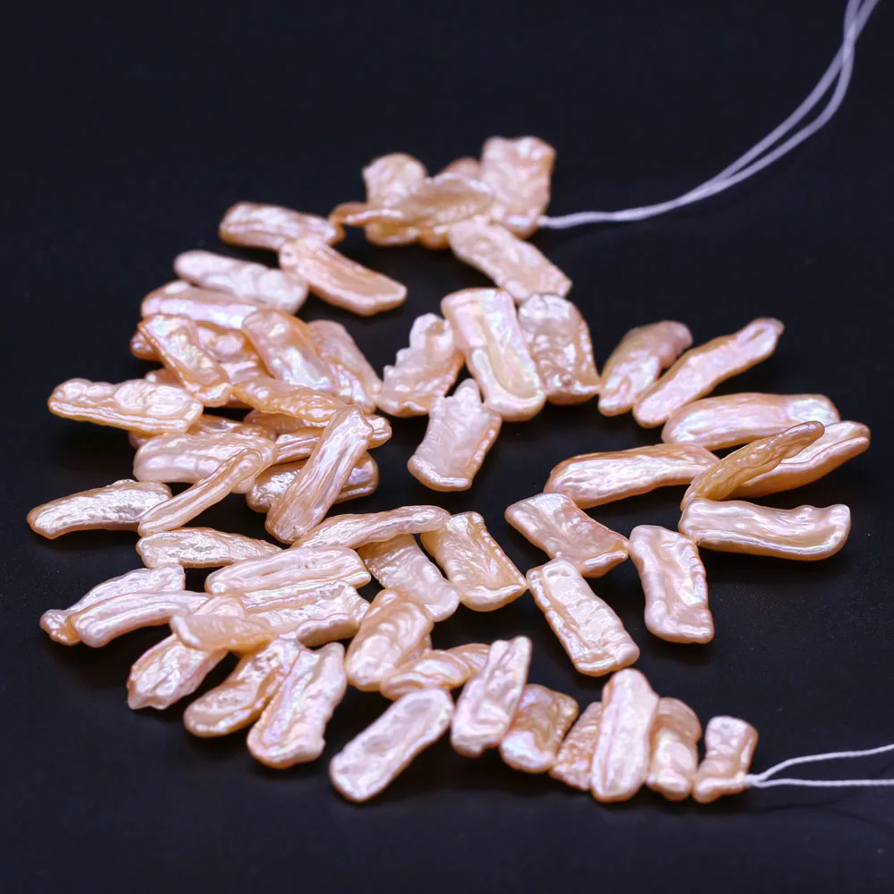 Natural Freshwater Baroque Pearl Beading Colorful Pipa Pearl Beads for Jewelry Making Necklace DIY Bracelet 8x20mm