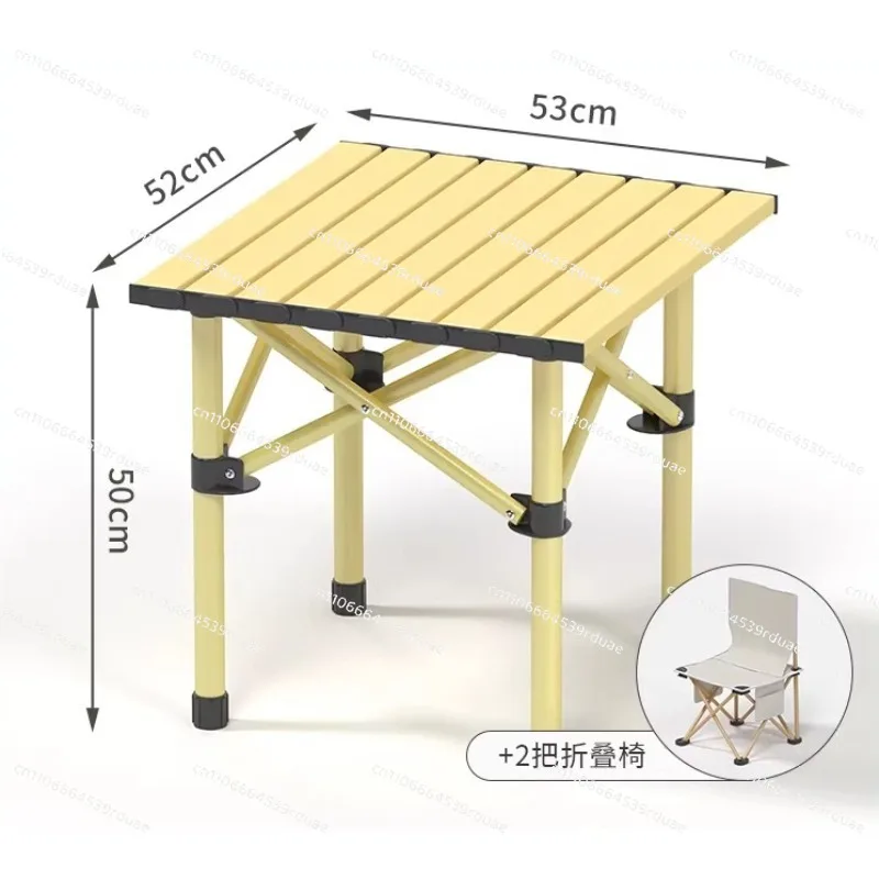

Outdoor table Camping equipment Egg roll table Portable picnic Lightweight foldable stall Self-driving table and chair set