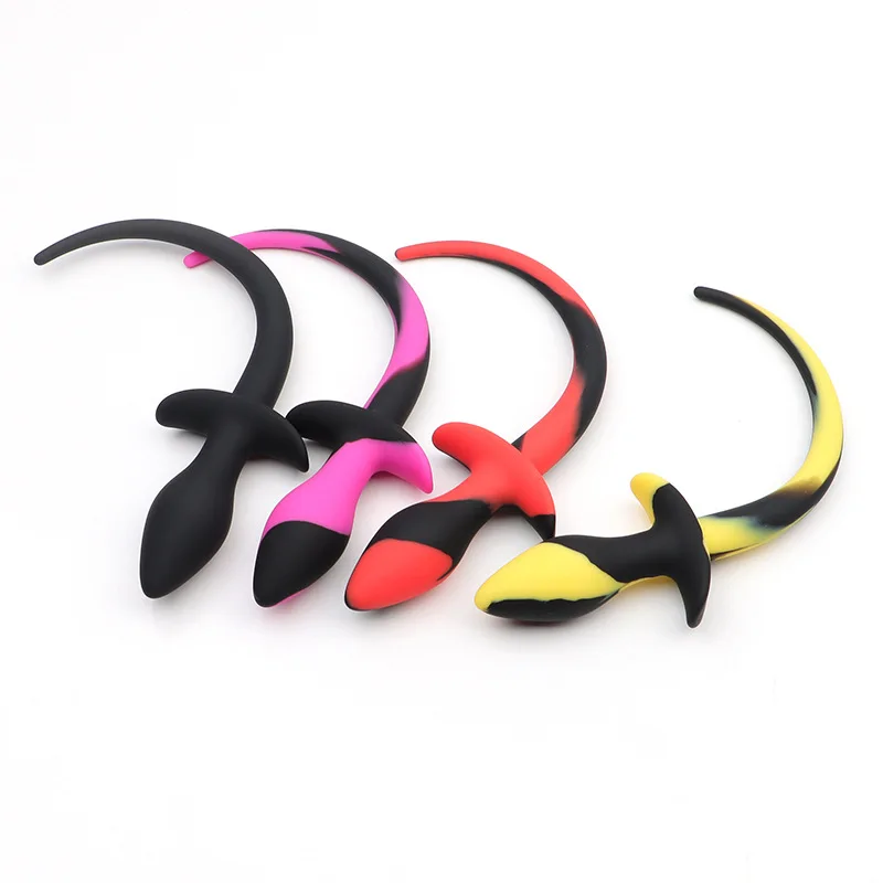 سيليكون الشرج بعقب المكونات ذيل الكلب النساء الاختراق المهبل محفز جهاز تدليك للبروستاتا الجنس لعب الكبار للأزواج المثليين مثليه