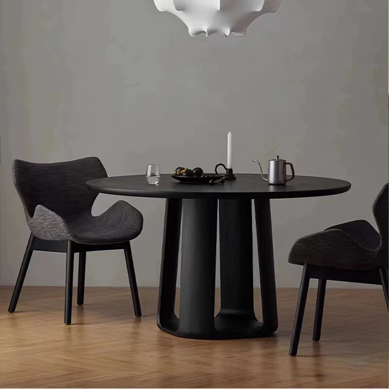 Round Table Dining Kitchen Rectangular Sedentary Elegant Tables Reception Dinning Service Oval Mesa Comedor Multifunction