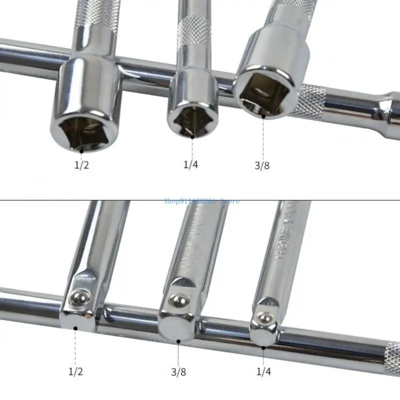 

H05E 15pcs 1/2inch 3/8inch 1/4inch Extension Bar Set Steel Impact Socket Extender Simple to Operate for Socket Wrench Ratchet