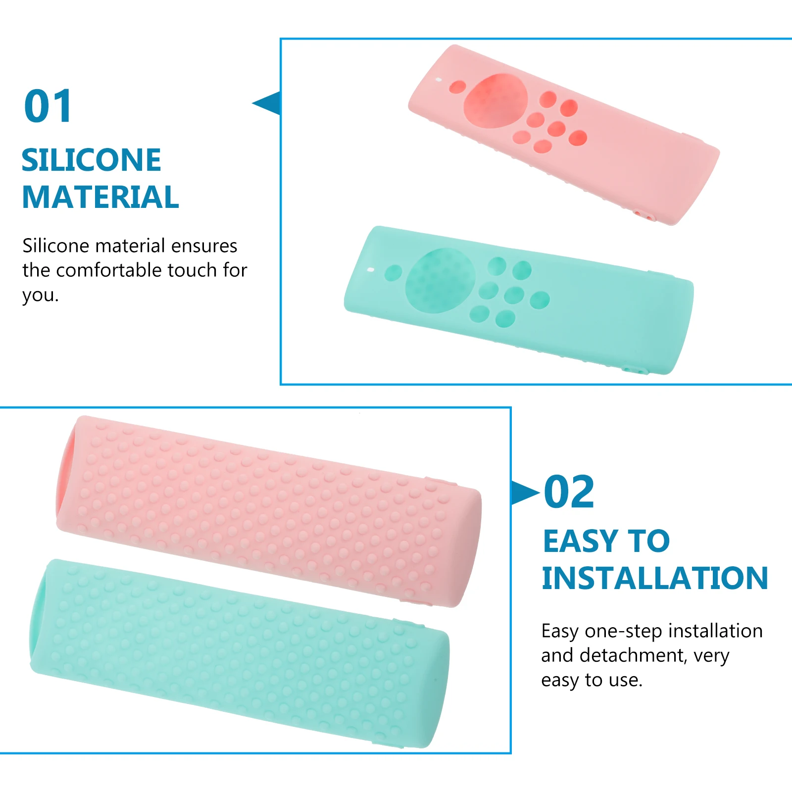 

2 Pcs Controller Shell Silicone Remote Remote Control Unit Protection control Unit Cover Anti drop Flexible Protector Case