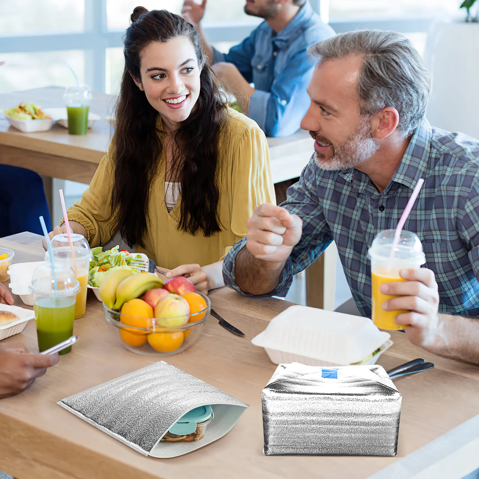 

20 pcs Aluminium Foil Bag Heat Insulation Thermal Storage Pouch Reusable Portable Lightweight Foldable Food Bags Snacks