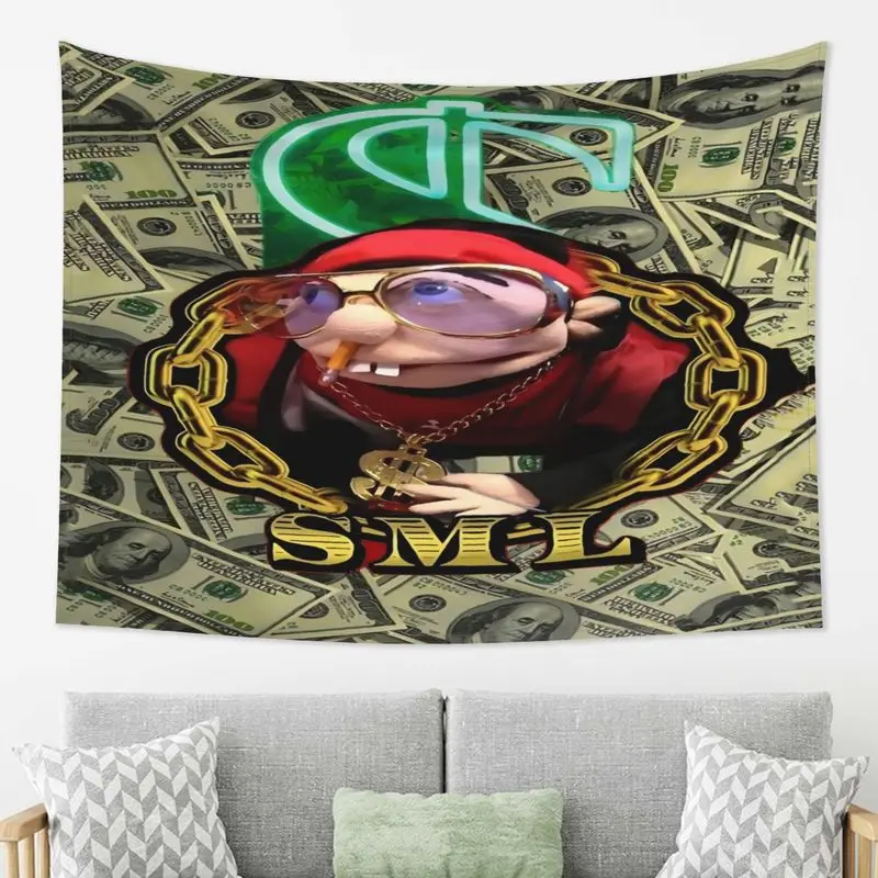 VIKAMA Hip Hop Wealthy Money Puppet Tide Playing Tapestry Background Boys Street Wind Wall Decoration Room Decoration