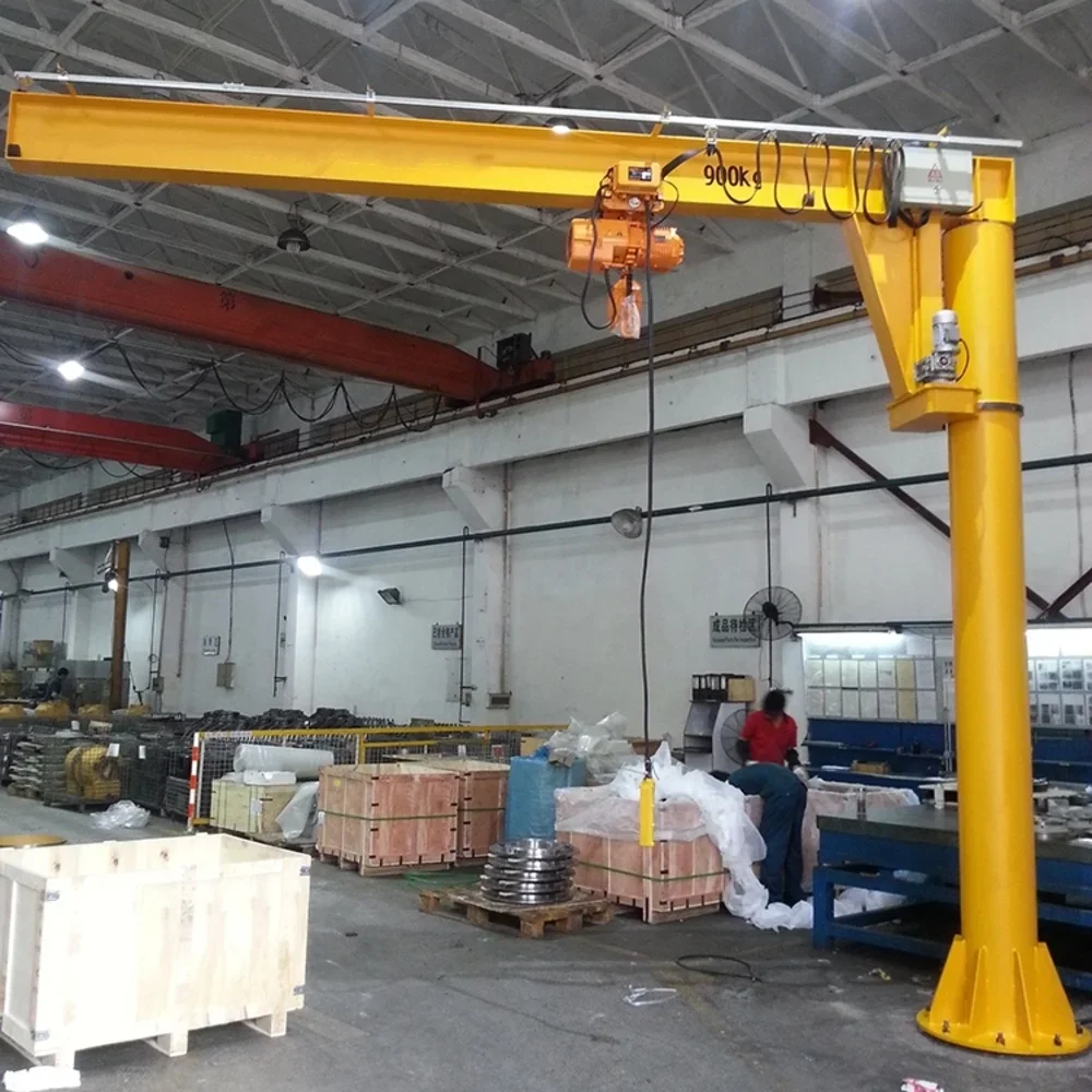 Single Glass Suction Cantilever Crane Jib Boom Hand Operated  Cantilever Swing Arm Pillar Jib Crane	Slewing 500kg Jib Crane