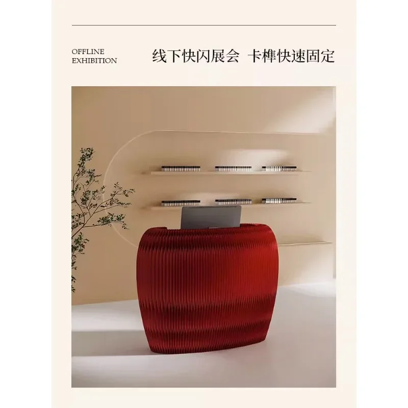 

-Modern simple commercial paper office reception desk clothing store convenience small bar exhibition information desk