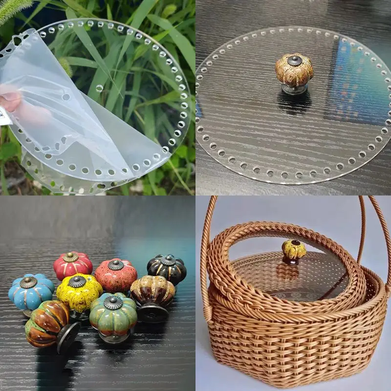 

12/15/18/20CM Round Transparent Acrylic Board Bag Bottom Base DIY Bag Accessory Crochet Shoulder Bag Parts Making Bottom