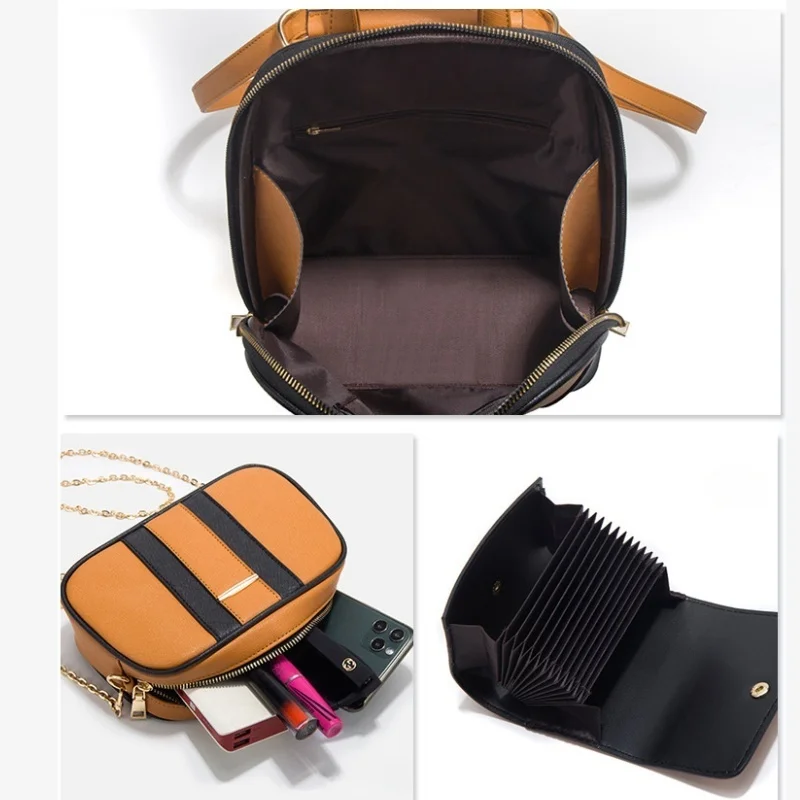 حقيبة ظهر عصرية جديدة لعام 2025 من FW حقيبة كتف بسيطة عبر الجسم بسعة كبيرة مكونة من ثلاث قطع حقيبة نسائية للأم والبنت #6