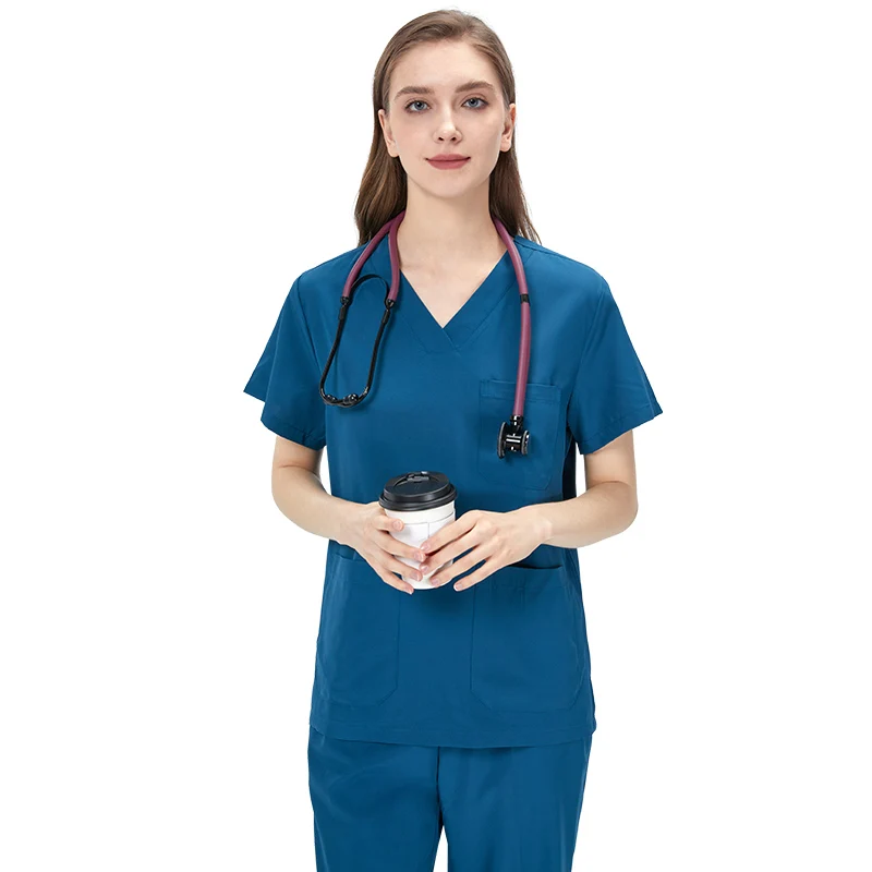

Quick-Dry Scrub Suits / Surgical Gowns / Stretchy Unisex Short-Sleeve Scrubs: Operating Room & Dental Clinic Workwear for Doctor