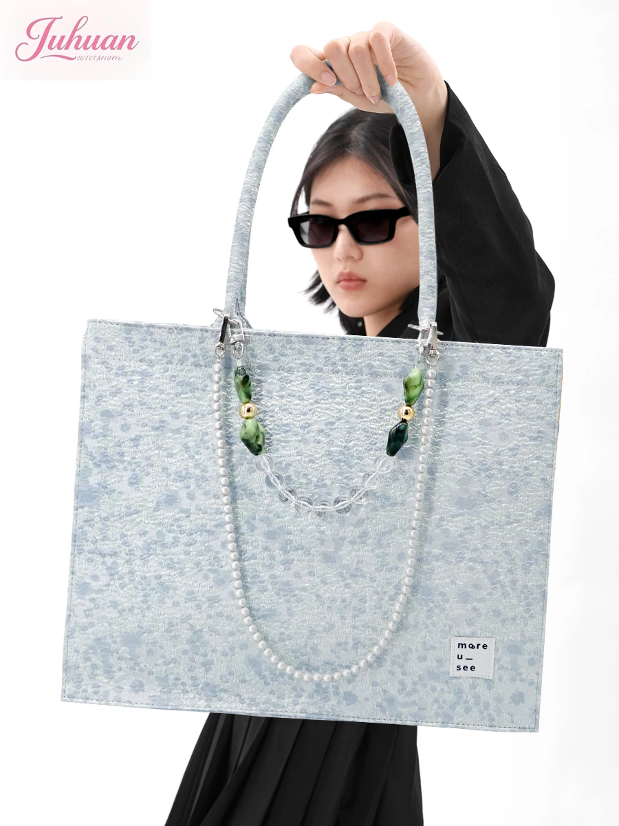 

Новые китайские сумки-тоут с твердым дном, трехмерная женская текстура, сумки на плечо большой вместимости, сумка нишевого дизайна