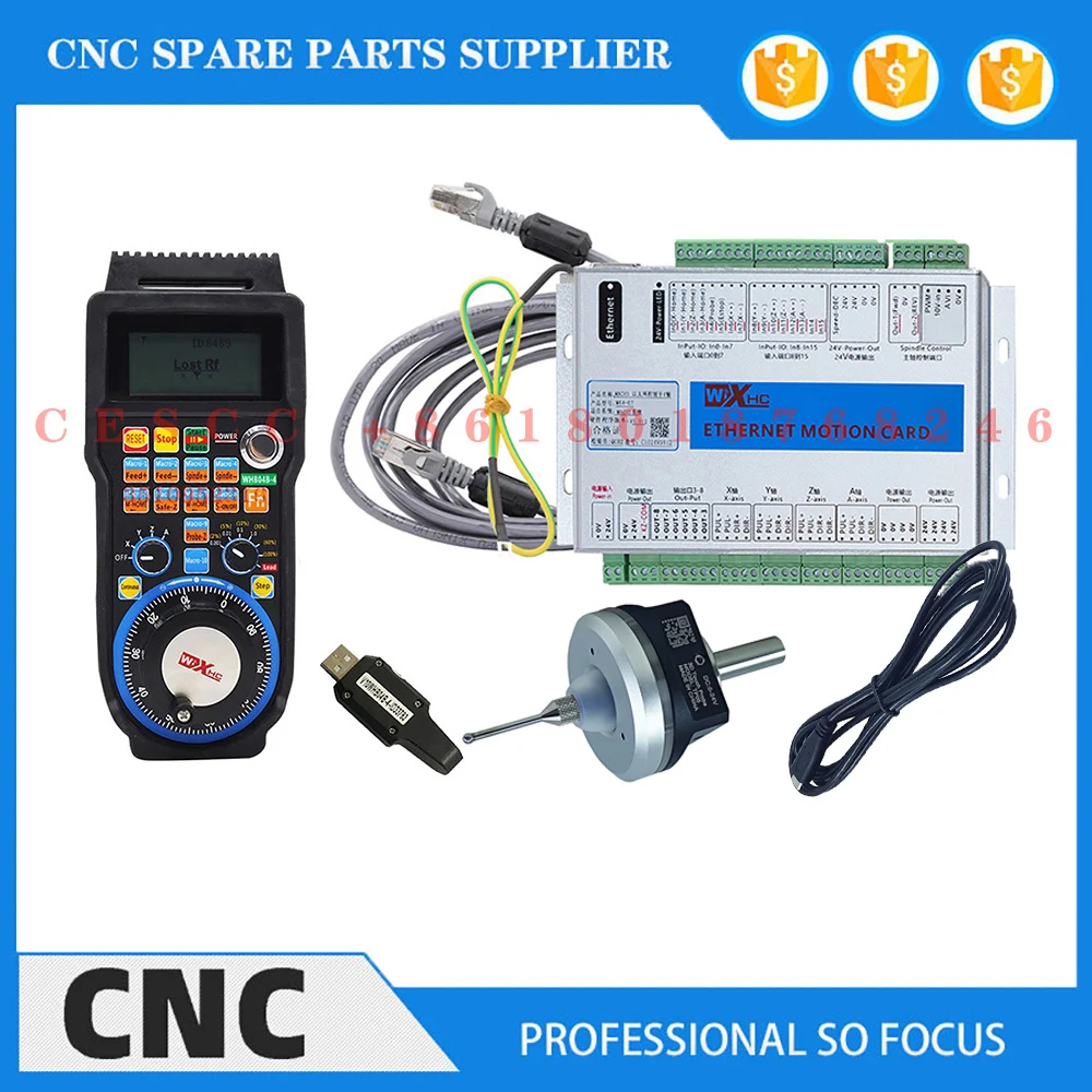 CNC engraving machine motion controller XHC MACH3 Ethernet control card kit 6MM NC V6 3D edge finder automatic centering 75W24V