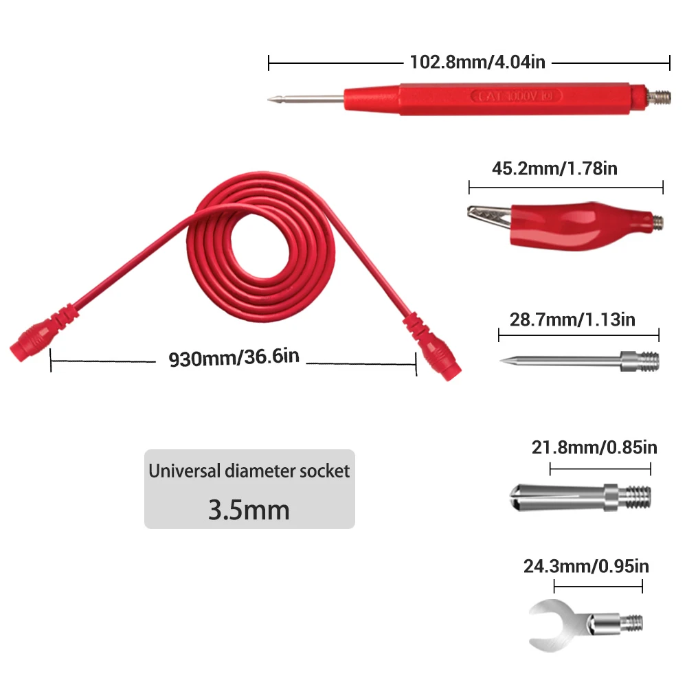 16Pcs Multimeter Test Probe Test Leads Kit Replace Test Wires Probes for Digital Multimeter Crocodile Clips U Type Probe