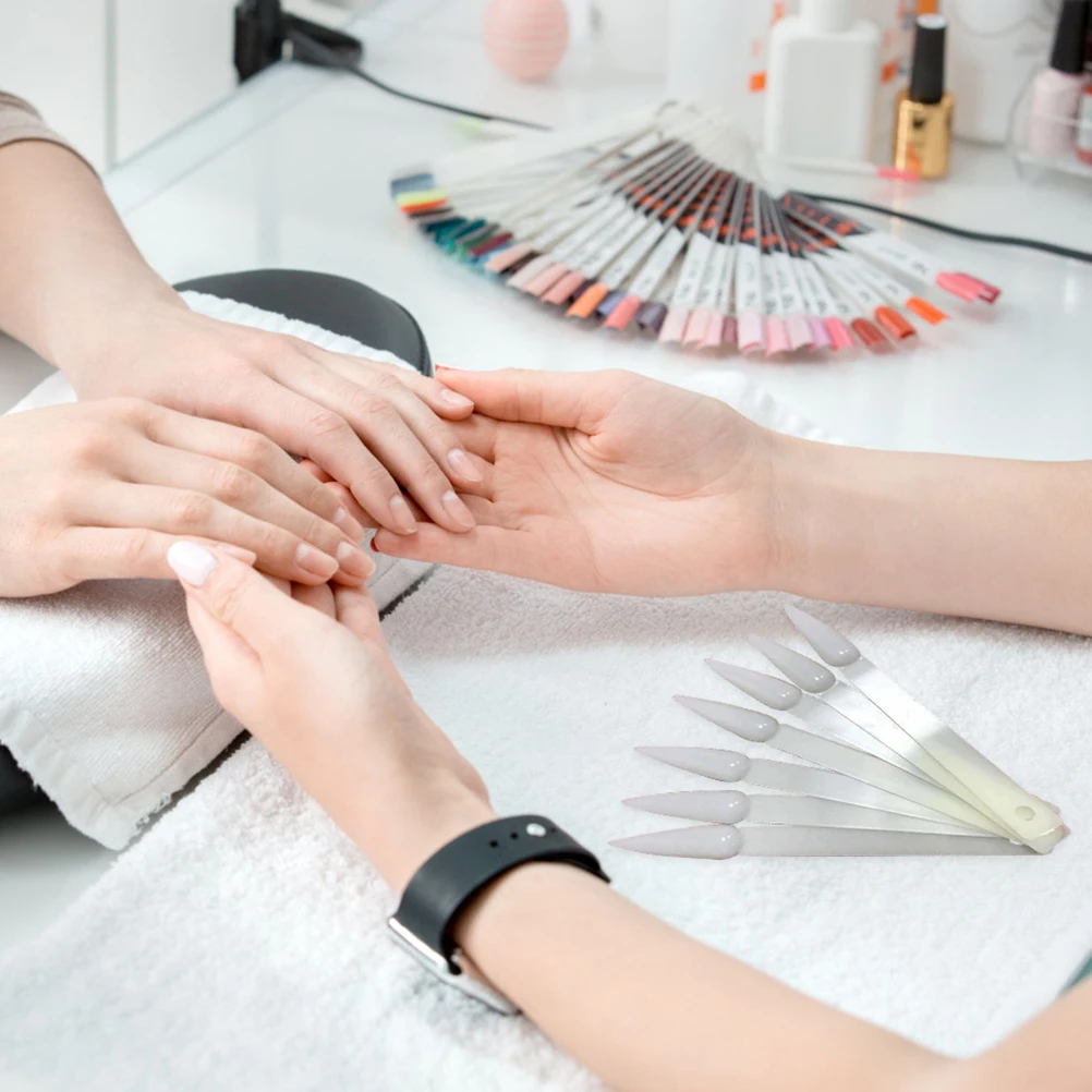 

Nail Practice Tips 2 Sets False Nails Shape Compact Size Lightweight Nail Art Display Cards Color Showing Boards for Design