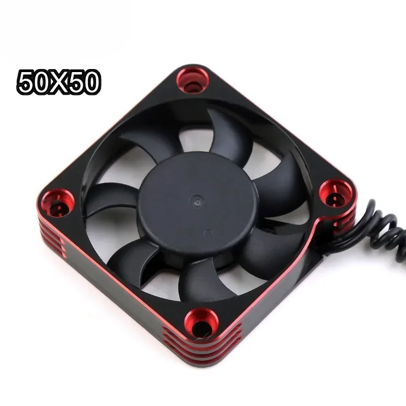 

50*50MM RC Car 5010 Cooling Fan Metal Case High Speed Temperature Control Heat Sink Universal Models Repair Accessories