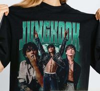 JK t-shirt, Kpop merch, gift for fan, Jungkook, cotton black shirt TE7748