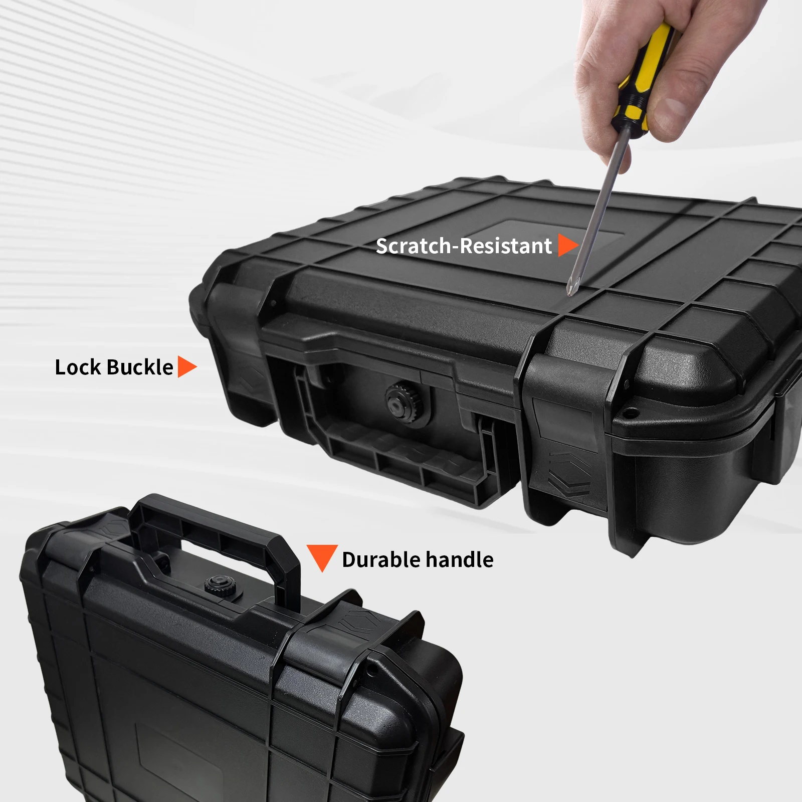 Protective Hard Carrying Case Compatible with Yamaha MG10XU, Plastic Hard Shell Case with Custom-Fit EVA Interior and Handle