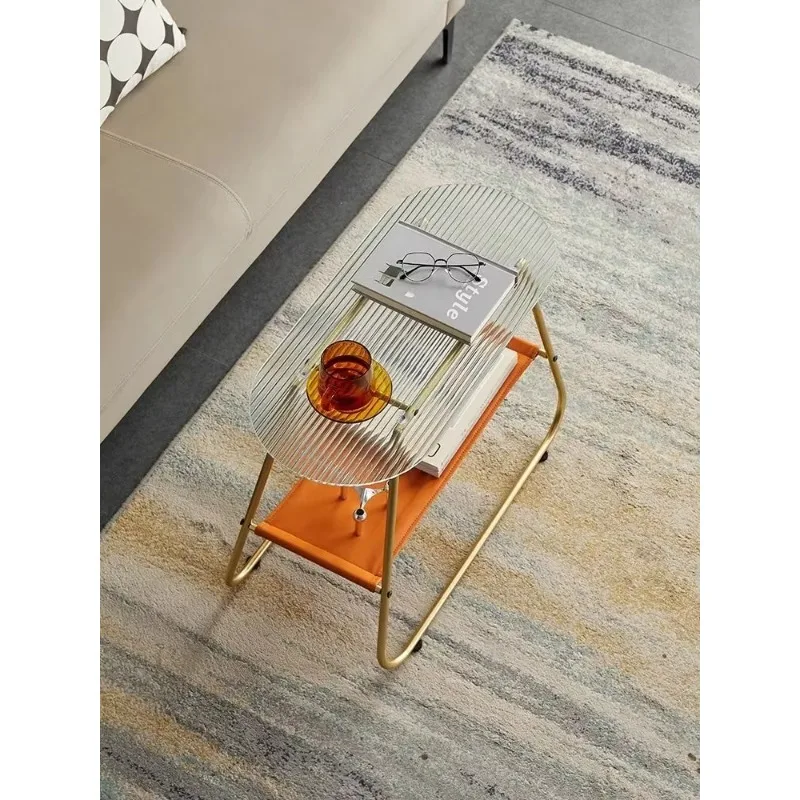 CZ-4  lig luxury household small apartment side table coffee table simple modern sofa homestay glass side cabinet small table