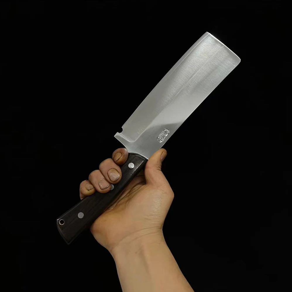 7.5 Inch Wood Chopper Knife 3 Layer BG42 Aviation Special Steel Machete Hatchet Handmade Kitchen Knife Big Bone Poultry Tools