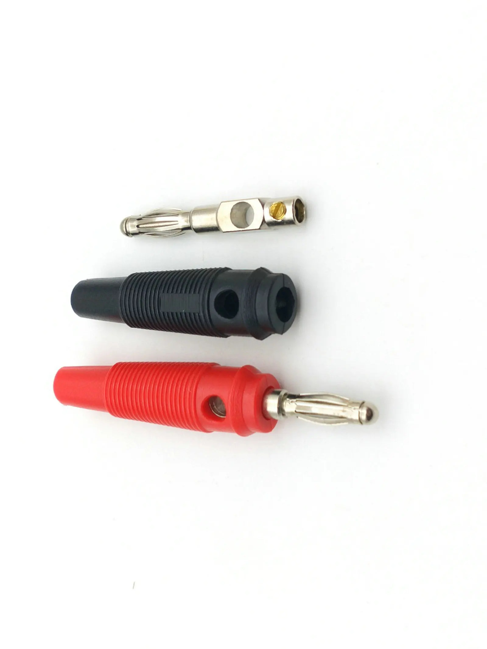 Imagem -04 - Niquelado Banana Plug Vermelho e Preto 54 mm de Comprimento 100 Peças