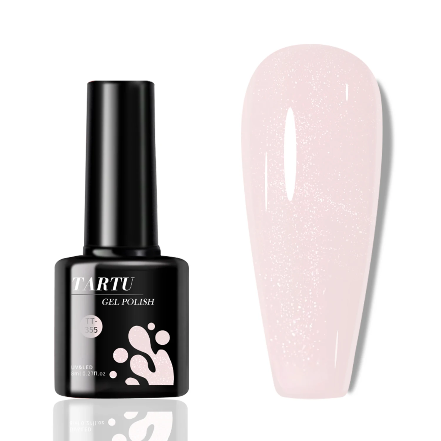 8 مللي الوردي بريق الترتر المجسم بريق هلام مسمار البولندية القابلة للإزالة LED/الأشعة فوق البنفسجية طويلة الأمد بريق الترتر المنزل مسمار الفن صالون