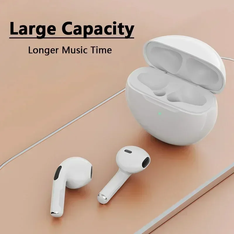 Pro 6 TWS Bluetooth Earphones for iPhone Wireless Bluetooth Headset Noise Cancelling Earbuds with Mic Pro6 Wireless Headphones image 5