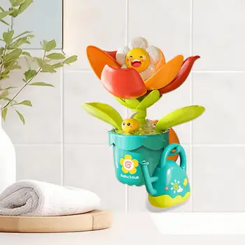Toddler bath toys blooming bath fun sunflower shower bath toys babies flower bath shower head kids bath toys for children