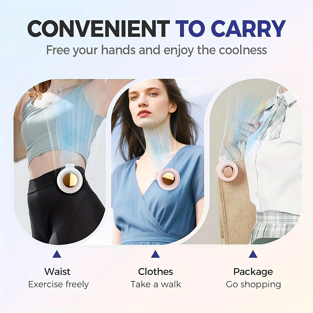 2026 Summer Clip-On Small Fan 360° Adjustable Lightweight And Portable Fan Suitable For Hands-Free Portable Fans When Going Out image 4