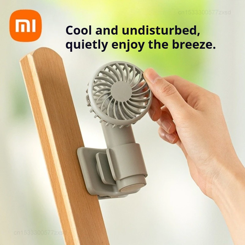

Портативный мини-вентилятор Xiaomi с зажимом, перезаряжаемый через USB, ручной маленький карманный вентилятор, 3 скорости, 1000 мАч, многофункциональный вентилятор для улицы, лето