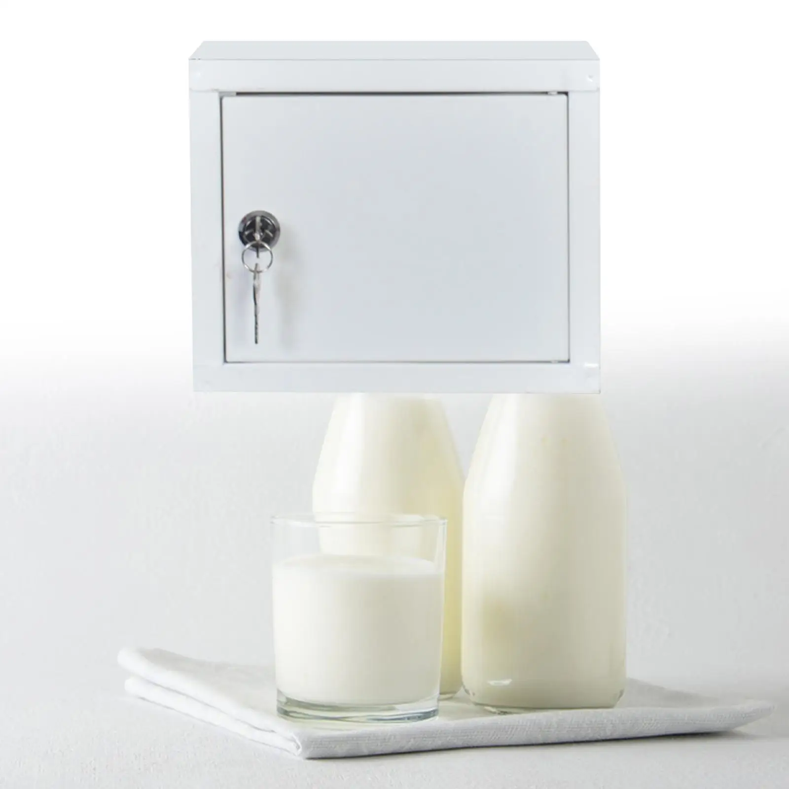 Wall Mounted Milk Case with Lock,Milk Bottle Case,Mailbox Multifunctional,Dairy